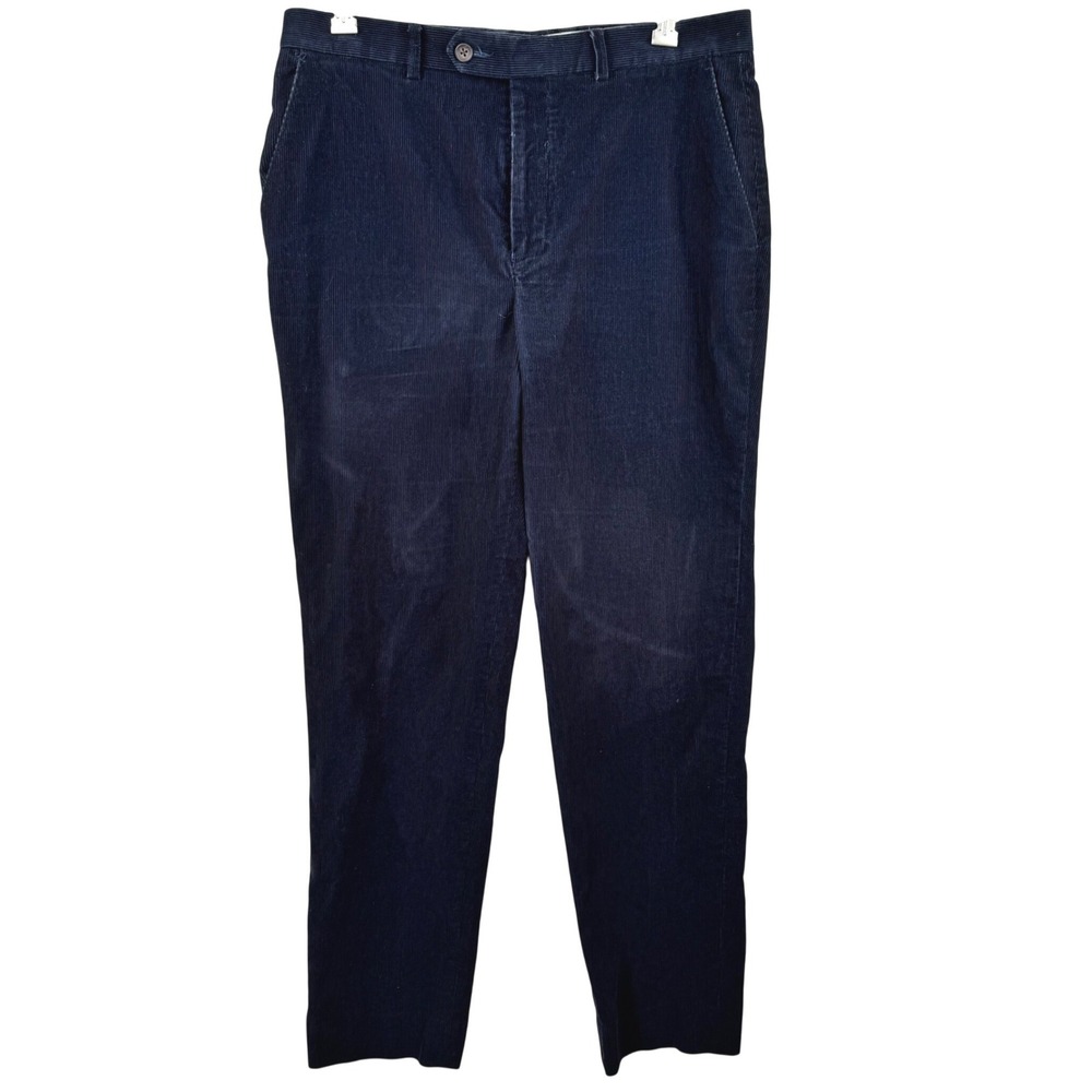 Lauren Ralph Lauren Pants Size 33x32 Mens Navy‎ Corduroy Straight Leg Chino